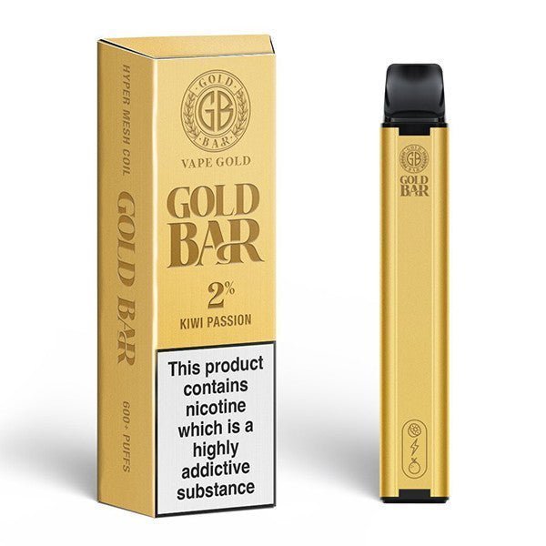 Gold Bar 600 Disposable Vape Pod Puff Bar Pod - Loco Vape UK