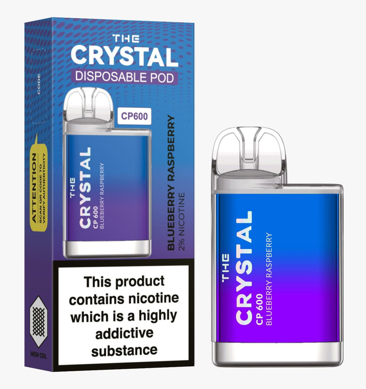 The Crystal CP600 Disposable Vape Puff Bar Mini Pod - Loco Vape UK